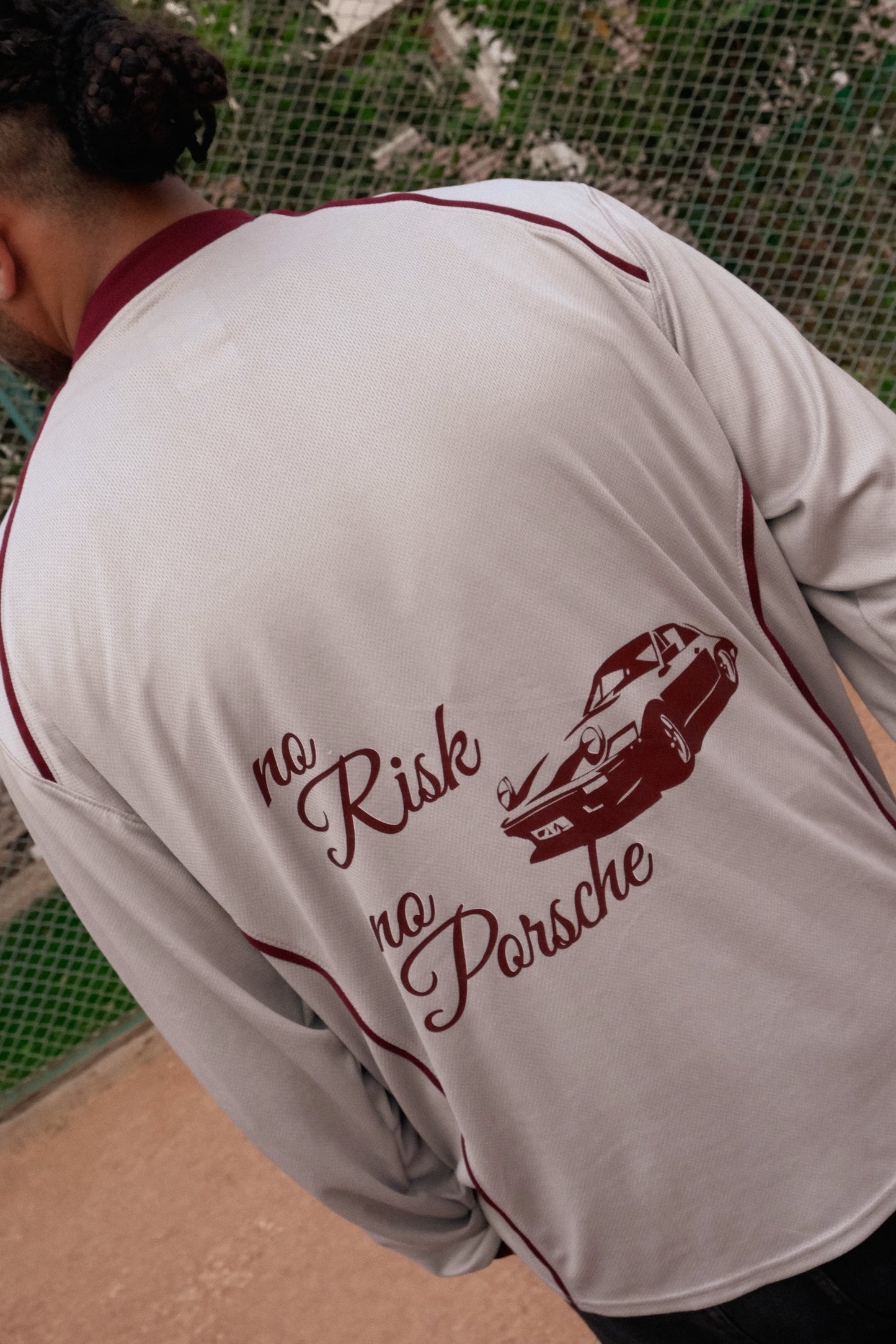 Oversized T-shirt "no risk no porsche"