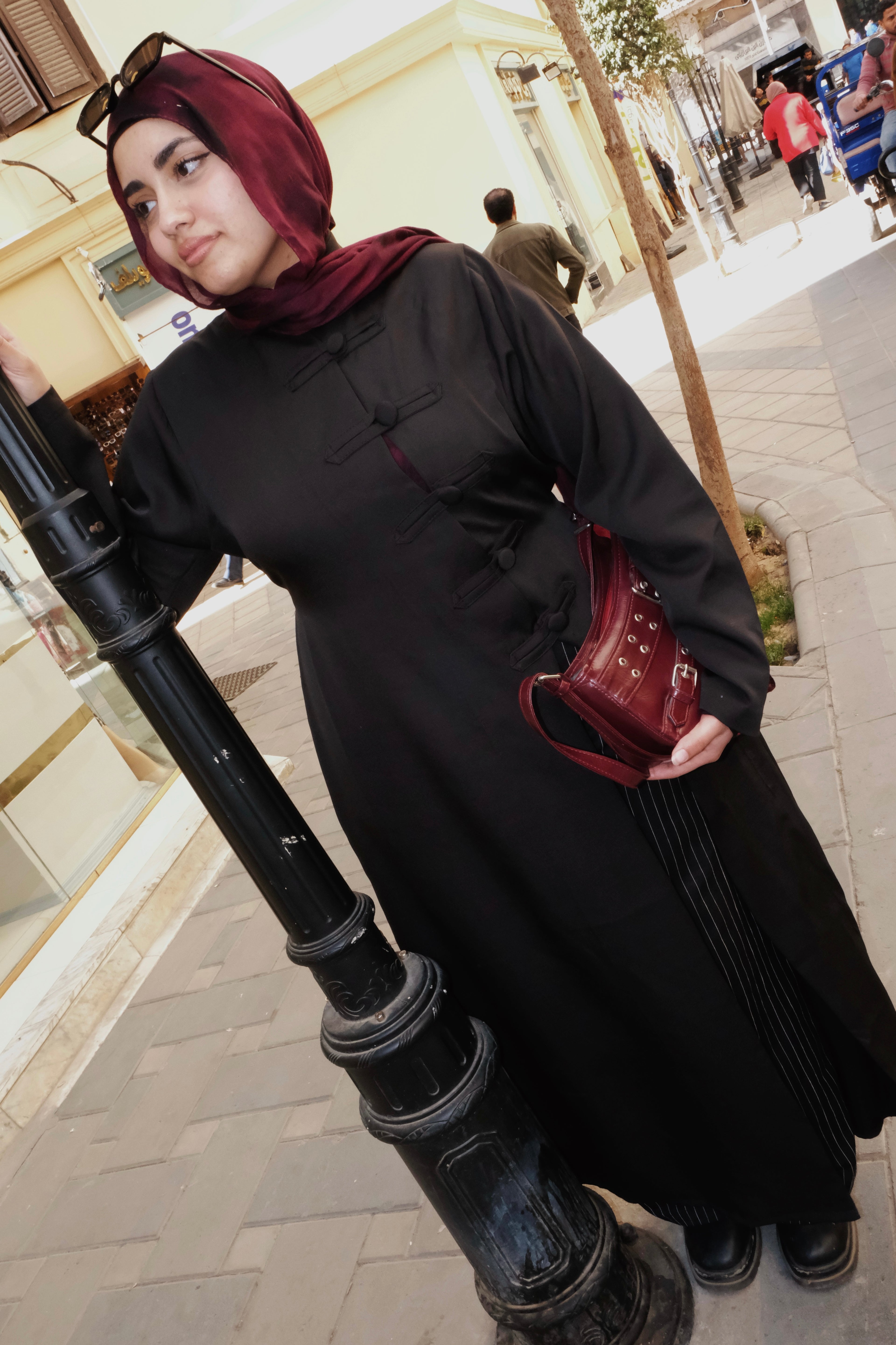 BLACK MANDARIN BLOUSE