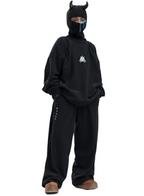 Ribbed Velvet Tracksuit — [color : BLACK]